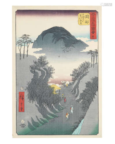 Edo period (1615-1868), dated 1855 and 1858 Utagawa Hiroshige (1797-1858)