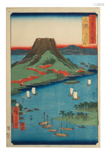 Edo period (1615-1868), dated 1853 and 1856 Utagawa Hiroshige (1797-1858)
