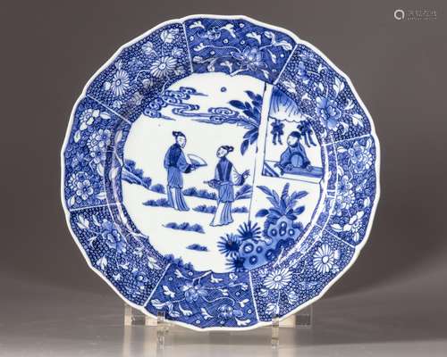 A Chinese blue and white dish