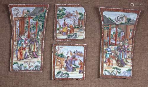 Four Chinese panels