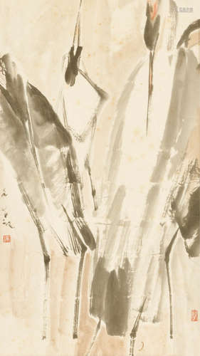 Cranes Chen Wen Hsi (1906-1991)