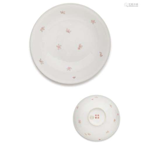 Shengdetang mark, Daoguang period A famille-rose 'cherry blossom' plate