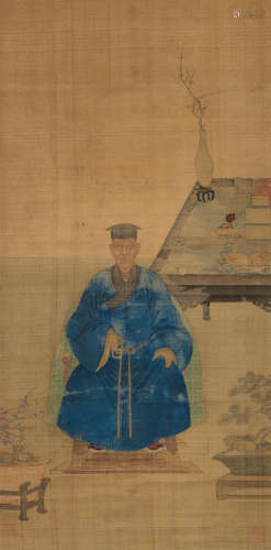 Portrait of a Scholar in Blue Robe Anonymous (17th century)