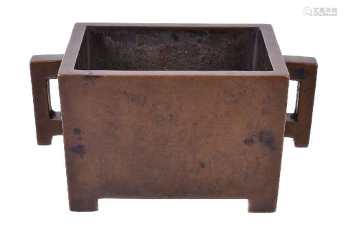 A Chinese Ming-style bronze censer