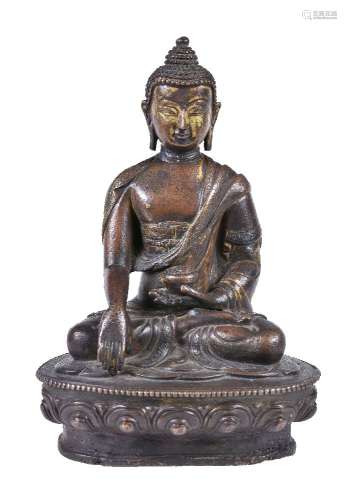 A bronze figure of Buddha