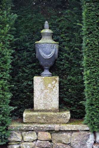 A lead urn in George III Adam style