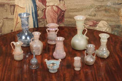 Assorted glass vessels