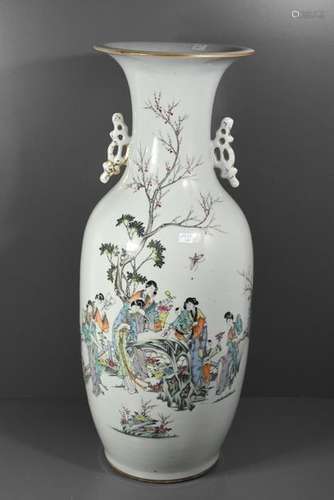 Vase chinois du 19ème (Ht 56.5cm)