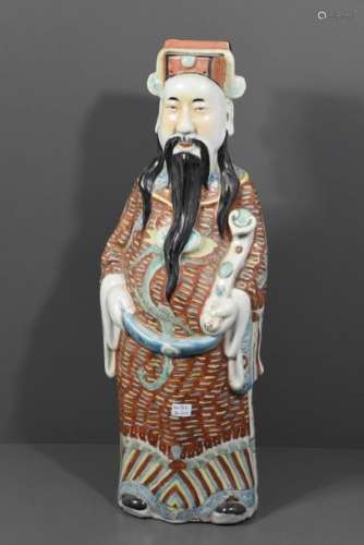Sage en porcelaine de Chine (Ht 45cm)