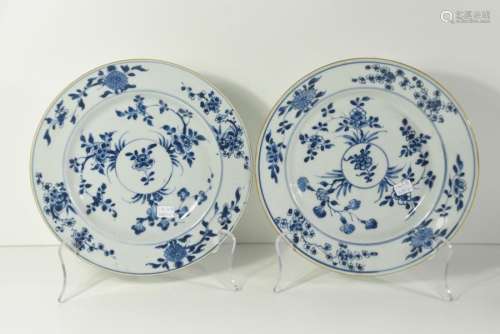 Paire d'assiettes en porcelaine de Chine