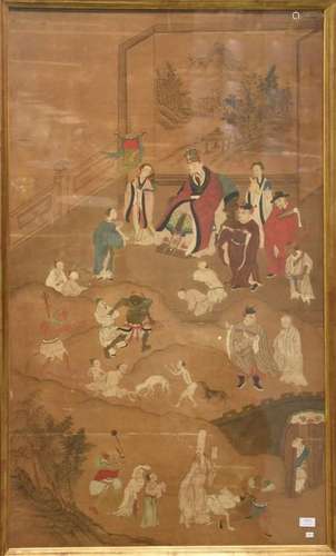 Peinture chinoise du 18ème (133 x 78cm)