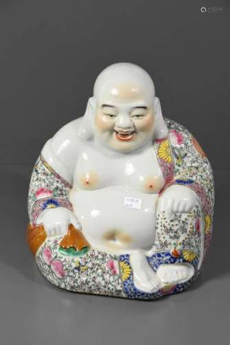 Bouddha en porcelaine (Ht 22cm)