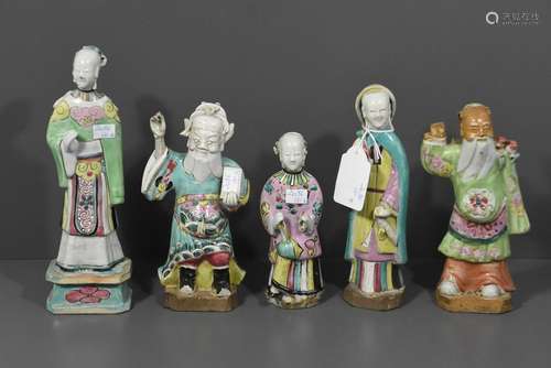 Cinq statues chinoises KienLong