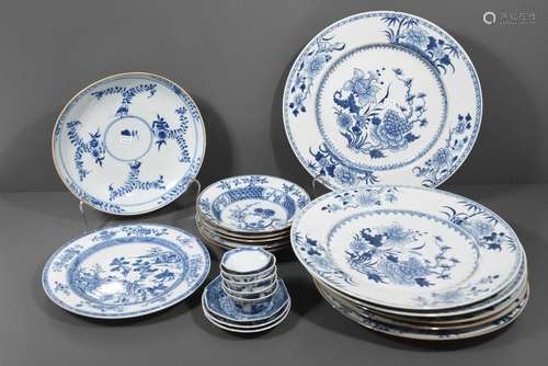 Lot de 21 pièces en porcelaine de Chine 18ème et 1...