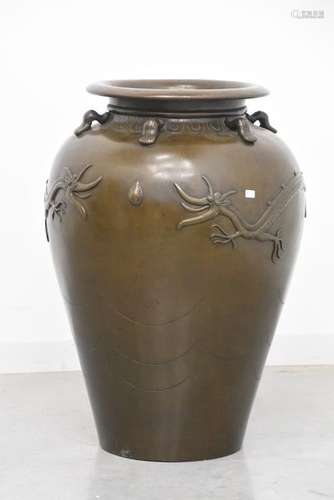 Grand vase en bronze chinois (Ht 64cm)