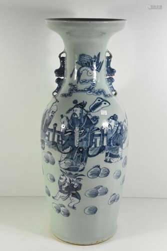 Vases en porcelaine de Chine (Ht 62cm)