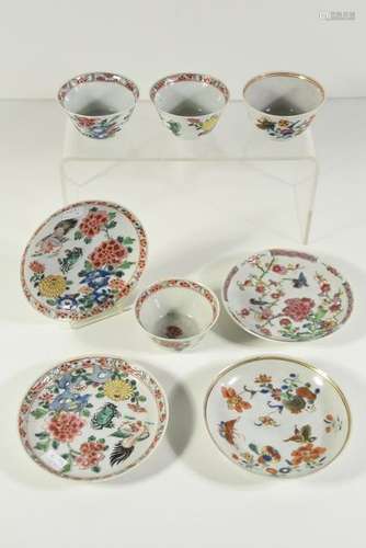 Quatre pochons en porcelaine de Chine du 18ème (ac...