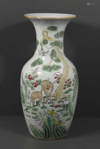 Vase en porcelaine de Chine XIXème (Ht.43cm)