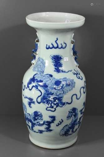 Vase chinois du 19ème (Ht 43cm)