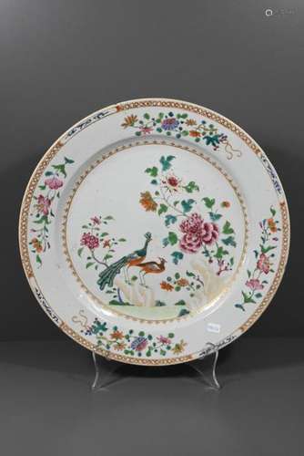 Plat en porcelaine de Chine 18ème (Ø 38cm)