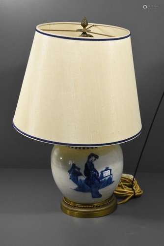 Lampe de chevet asiatique (Ht40cm)