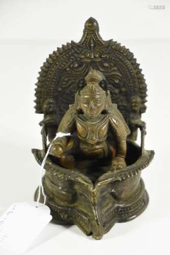 Statuette asiatique en bronze (Ht.13cm)