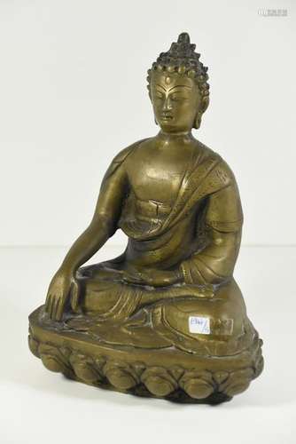 Bouddha en bronze (Ht 25cm)