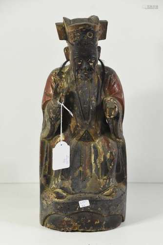 Bouddha chinois en bois ancien