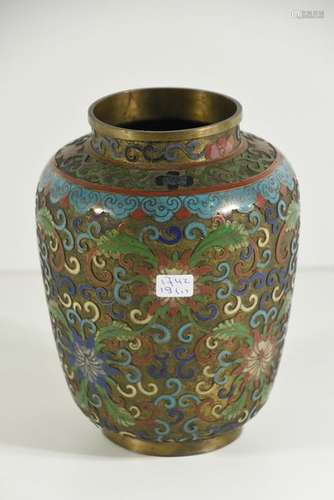 Vase en cloisonné (Ht 18cm)