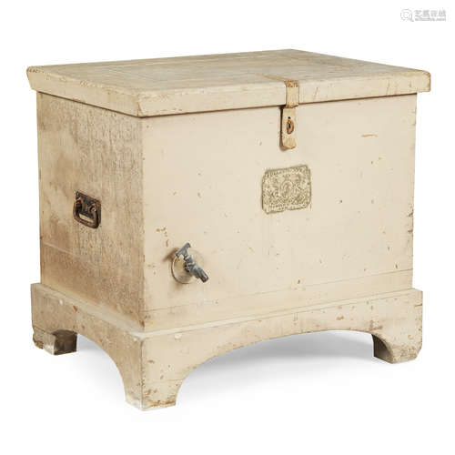 VICTORIAN FULLER'S PATENT COLD STORAGE CHEST 19TH CENTURY the hinged top opening to a