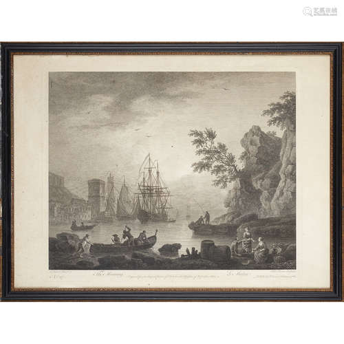 TEN FRENCH STEEL ENGRAVINGS, AFTER CLAUDE-JOSEPH VERNET 18TH CENTURY of varying sizes, depicting