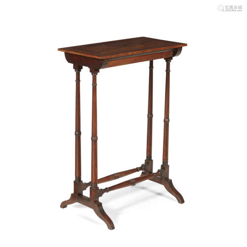 REGENCY MAHOGANY JARDINIÈRE TABLE EARLY 19TH CENTURY the rectangular top with a push-release panel