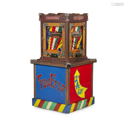 BRYANS 'ELEVENSES' FOUR SQUARE PENNY ARCADE GAME 1930S, THE BASE LATER the top section with four