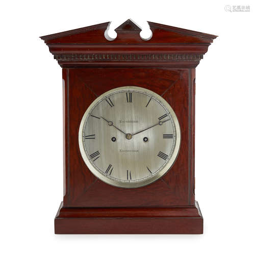 SCOTTISH REGENCY MAHOGANY BRACKET CLOCK, BY MACGREGOR, EDINBURGH EARLY 19TH CENTURY with a broken