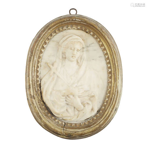 CIRCLE OF ALESSANDRO ALGARDI ROMAN MARBLE PLAQUE, LATE 17TH/ EARLY 18TH CENTURY oval, carved in