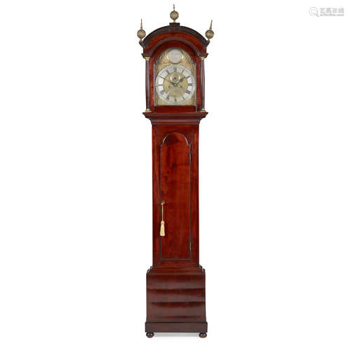 SCOTTISH GEORGE III MAHOGANY LONGCASE CLOCK, JAMES CUTHBERT, PERTH MID 18TH CENTURY the arched