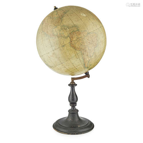 LARGE GERMAN 20IN. TERRESTIAL GLOBE, H. KIEPERT, BERLIN LATE 19TH/ EARLY 20TH CENTURY with twenty-