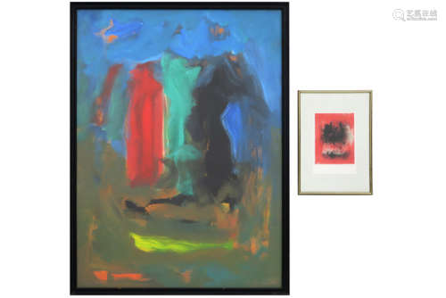 VAN PRAET REMY (° 1937) twee werken : - olieverfschilderij op doek : 