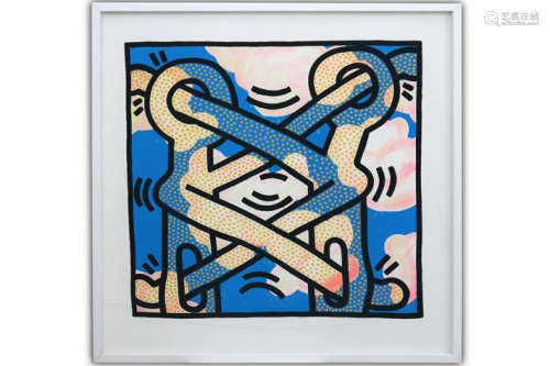 HARING KEITH (1958 - 1990) screenprint in klen n° HC 4/15 : 