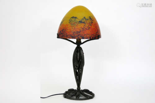 NOVERDY FRANCE champignonvormige Art Deco-lamp met mooie voet in smeedijzer met [...]