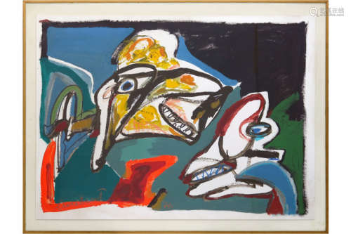 LUCEBERT (1924 - 1994) gouache met 