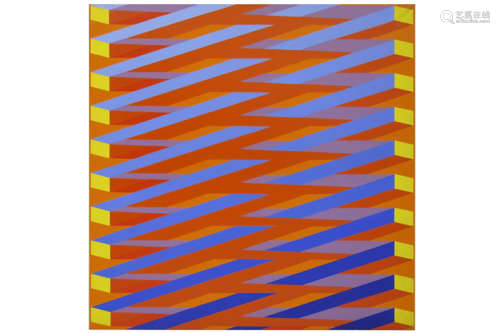 VAN DEN ABBEEL JAN (1943 - 2018) groot schilderij op doek met een typisch abstracte [...]