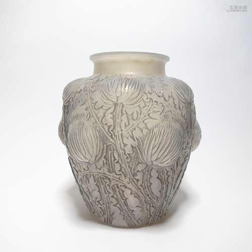 VASE 'DOMREMY'. Lalique, René. Wingen-sur-Moder. Modell 1926. Ausformung vor 1945. Farbloses und