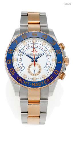 ROLEXSchweiz, um 2010.Yacht Master II. Herrenuhr. Automatik. Stahl, 750/- Roségold, Zffbl. bedruckt,