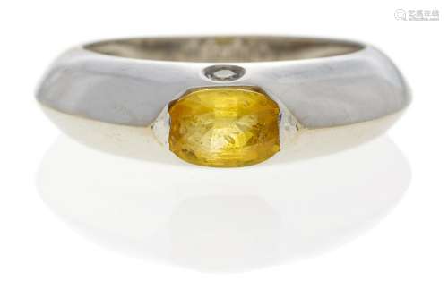 PIAGETCitrin-Diamant-Ring. Schweiz, um 1998. 750/- Weißgold, Gesamtgewicht: 9,5g. EU-RM: 55. 1