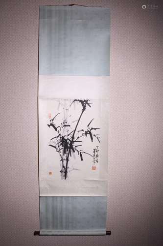 A CHINESE SCROLL PAINTING