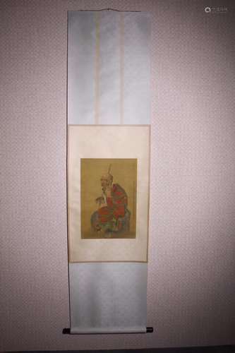 A CHINESE SCROLL PAINTING OF BUDDHA