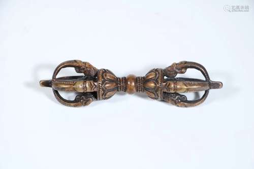 A GILT-BRONZE VAJRA