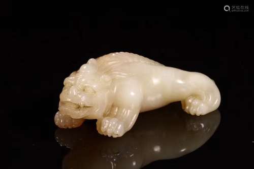 A SOAPSTONE CARVED ORNAMENT