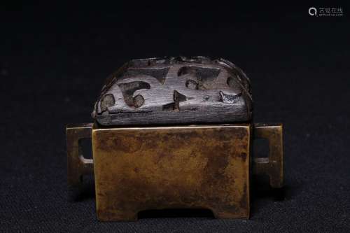 A BRONZE CENSER AND COVER, XUANDE MARK